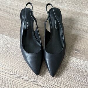 Nine West Black Slingback Heels